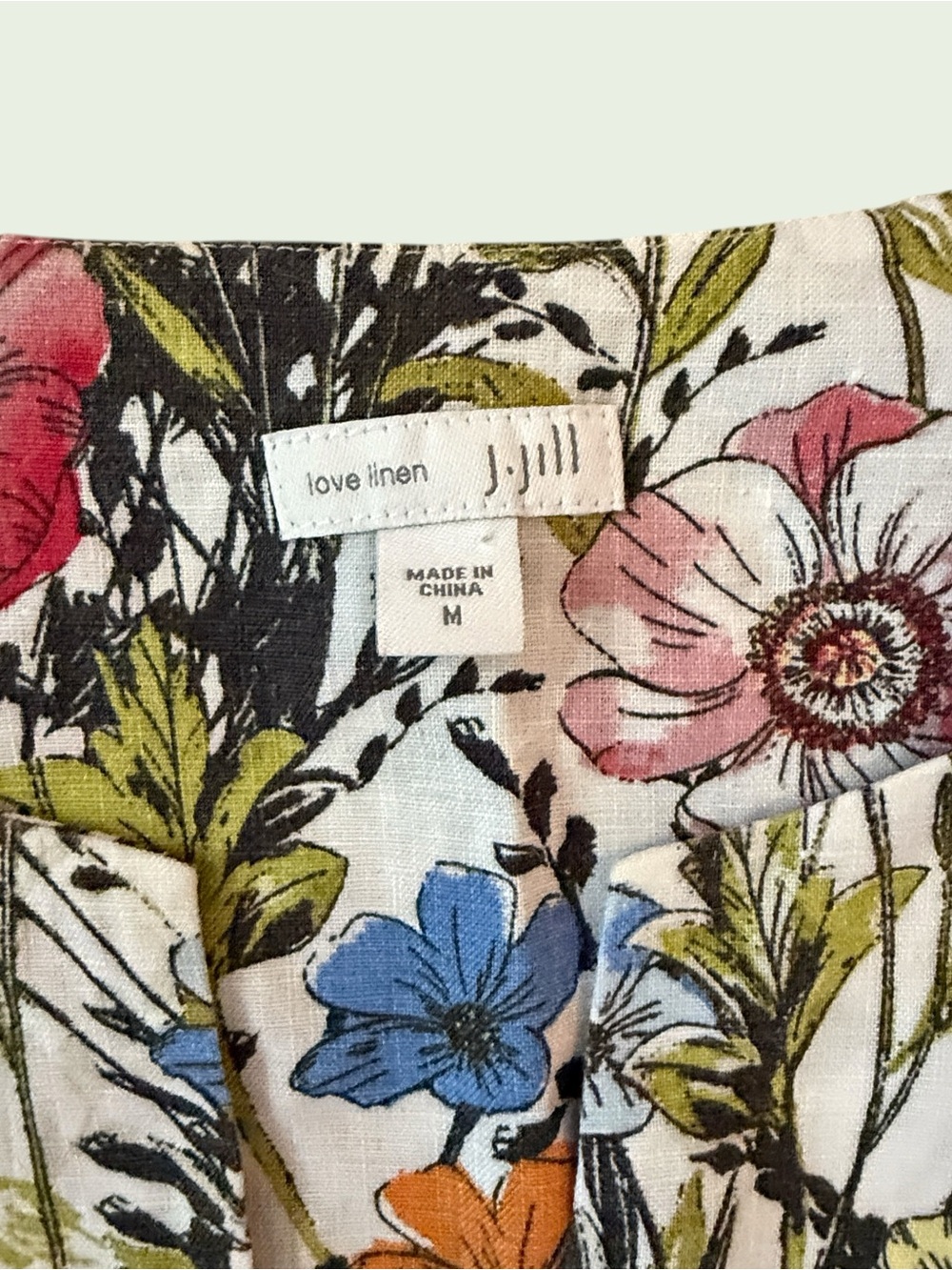 J. Jill “Love Linen” Sleeveless Floral Shift Classic! - Picture 2 of 11